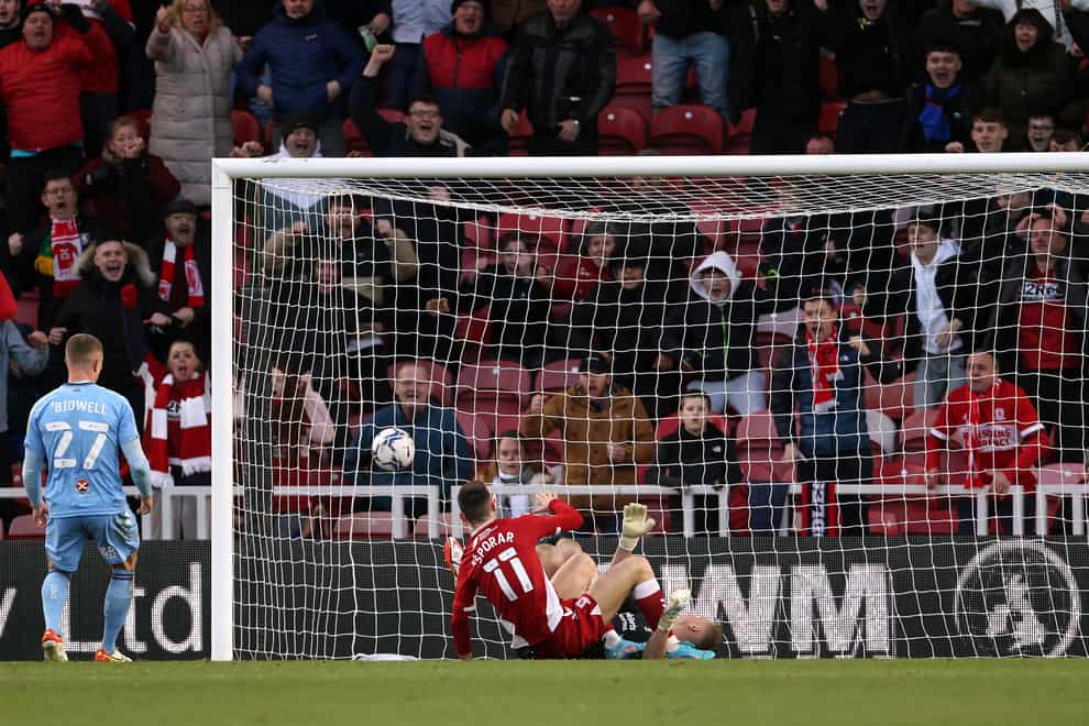 Andraz Sporar scored the winner for Middlesbrough (Richard Sellers/PA)