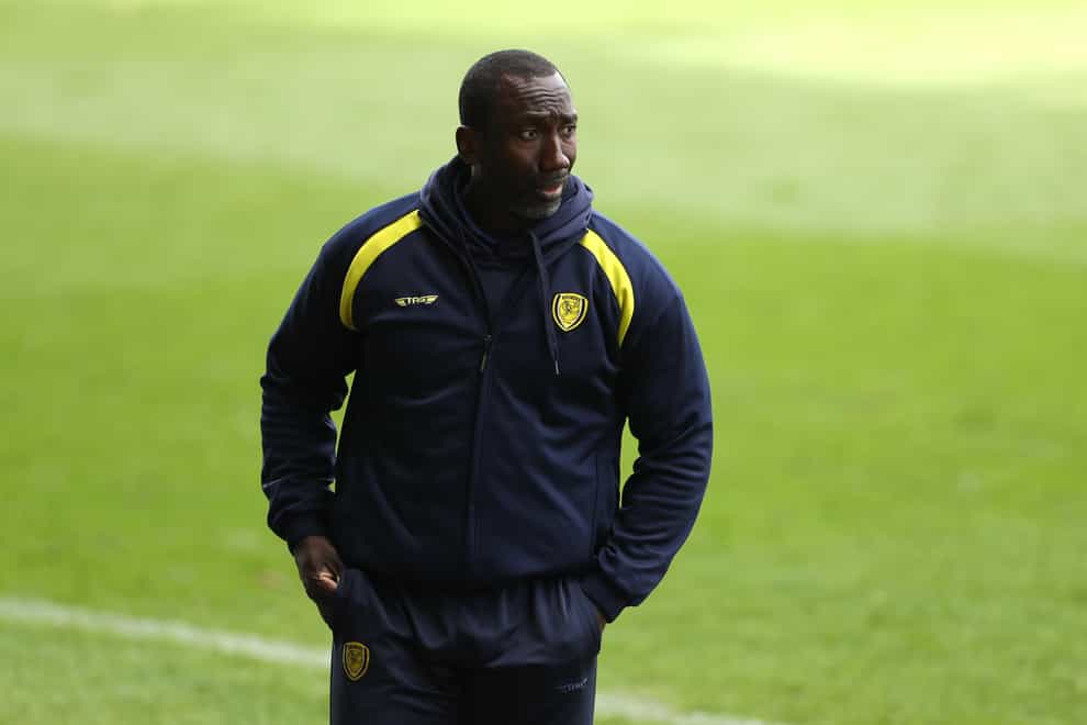 Jimmy Floyd Hasselbaink watched Burton beat Lincoln (Bradley Collyer/PA)