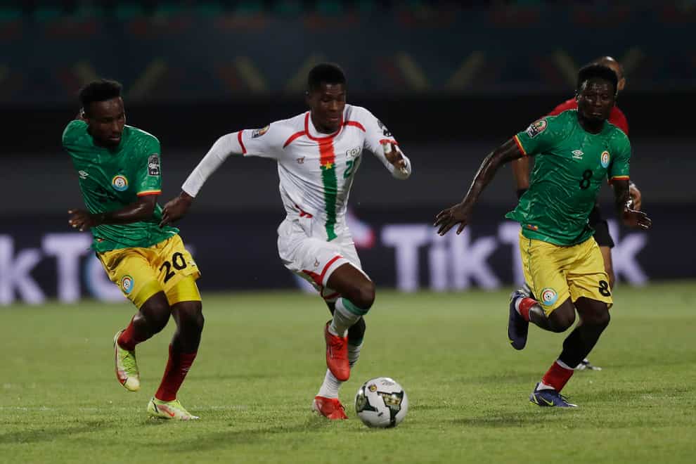 Burkina Faso forward Dango Ouattara will miss the semi-final through suspension (Sunday Alamba/AP)