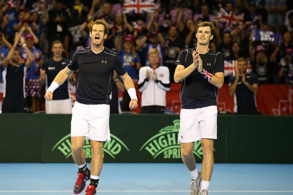 Andy and Jamie Murray are now due to line up in Aberdeen in December (Jane Barlow/PA)