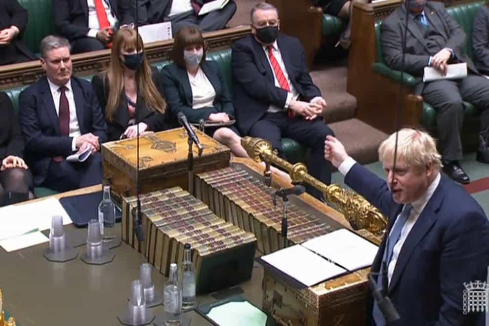Prime Minister Boris Johnson delivers a statement to MPs in the House of Commons (House of Commons/PA)