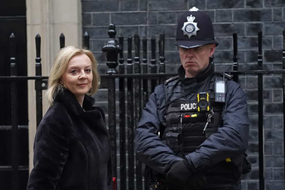 Foreign Secretary Liz Truss arrives in Downing Street (Stefan Rousseau/PA)