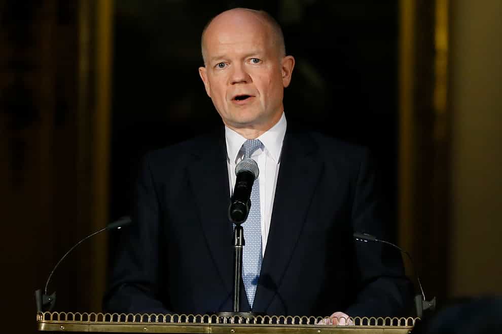 Former UK Foreign Secretary and leader of the House of Commons William Hague has criticised the Prime Minister (PA).