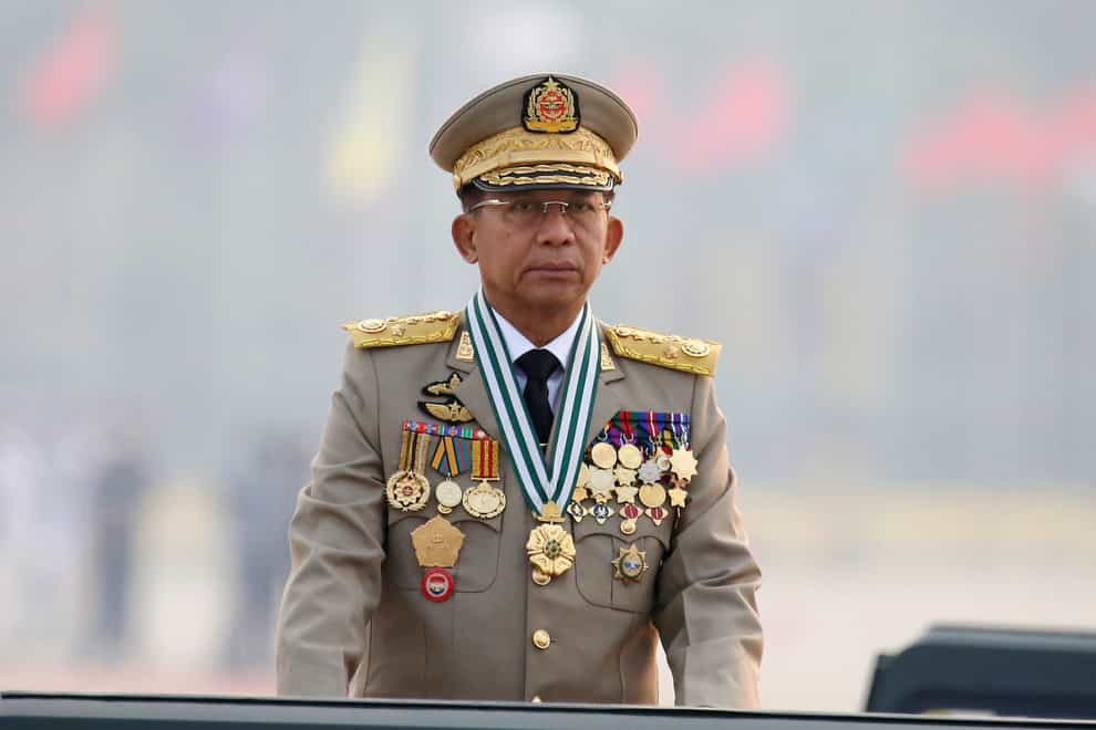 Myanmar’s Commander-in-Chief Senior General Min Aung Hlaing (AP)
