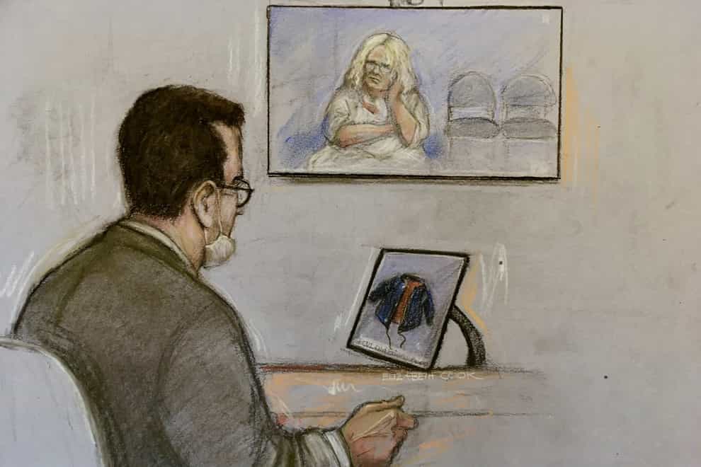Ruth Neave, mother of Rikki Neave, appearing via video link at the Old Bailey (Elizabeth Cook/PA)