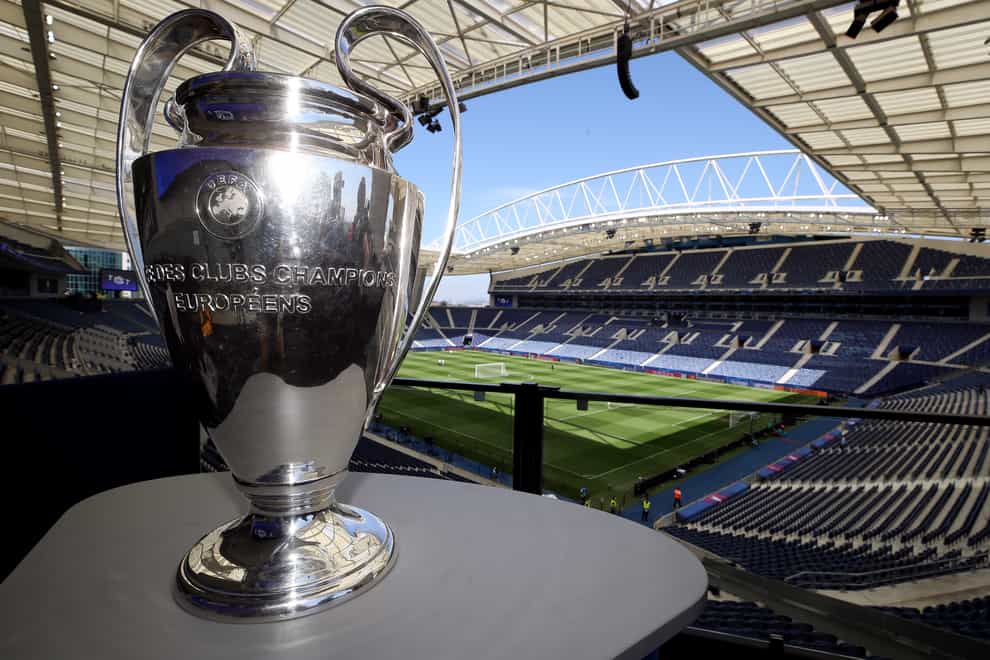The Champions League trophy (Nick Potts/PA)