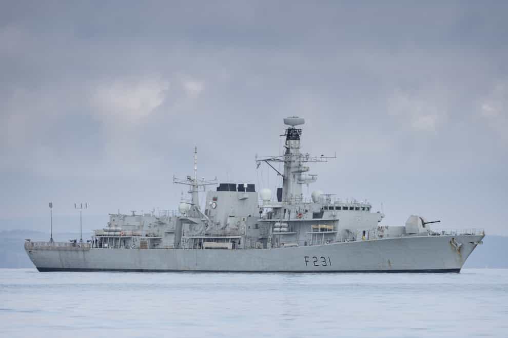 HMS Argyll, which has been tasked to monitor two Russian vessels (Royal Navy/PA)