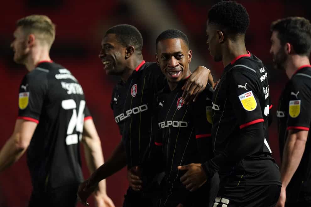Mickel Miller (centre) opened the scoring for Rotherham (Mike Egerton/PA)