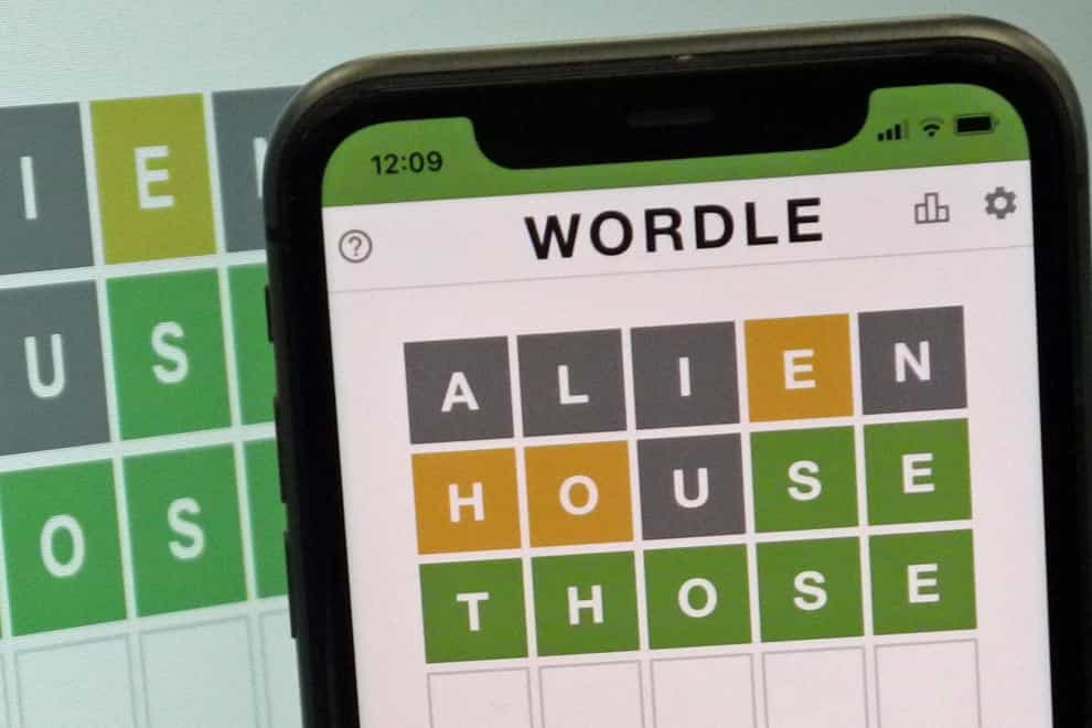 The online puzzle game requires players to guess a five-letter word within six guesses (Nick Ansell/PA)