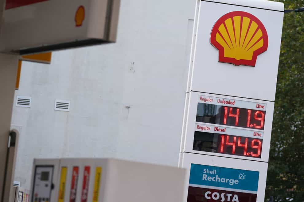 Gas and oil prices have soared in the past year (Yui Mok/PA)
