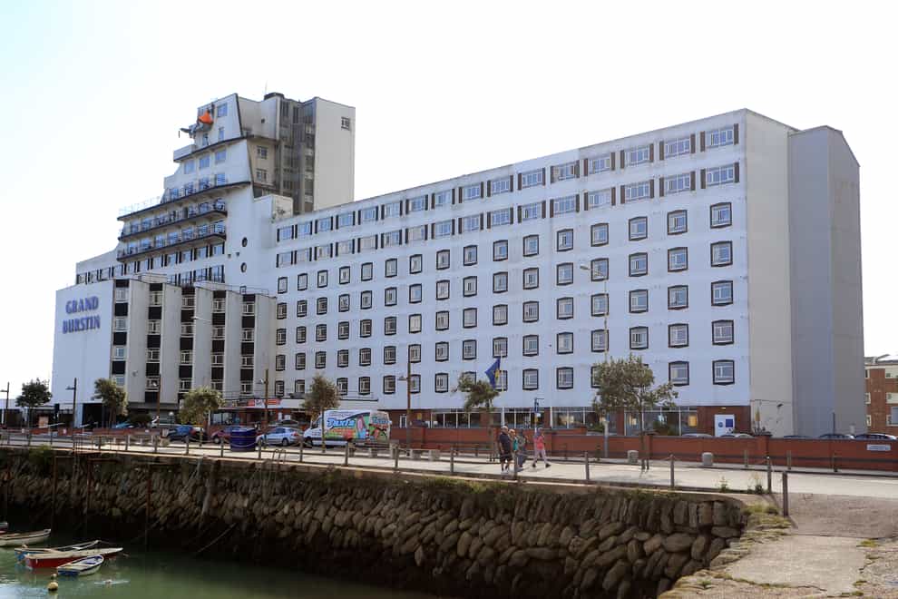 The Grand Burstin Hotel in Folkestone, Kent, where asylum seekers have been housed by the Home Office (PA)