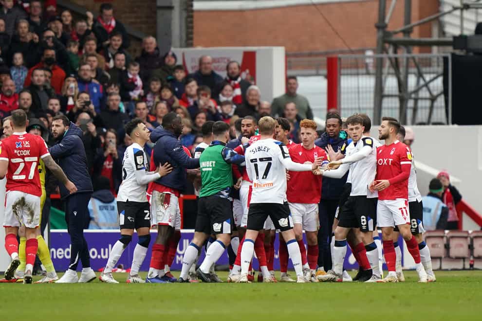 Both Nottingham Forest and Derby have been fined by the FA (Tim Goode/PA)