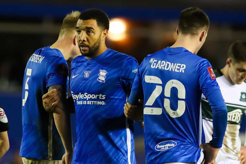 Troy Deeney remains out for Birmingham (Barrington Coombs/PA)