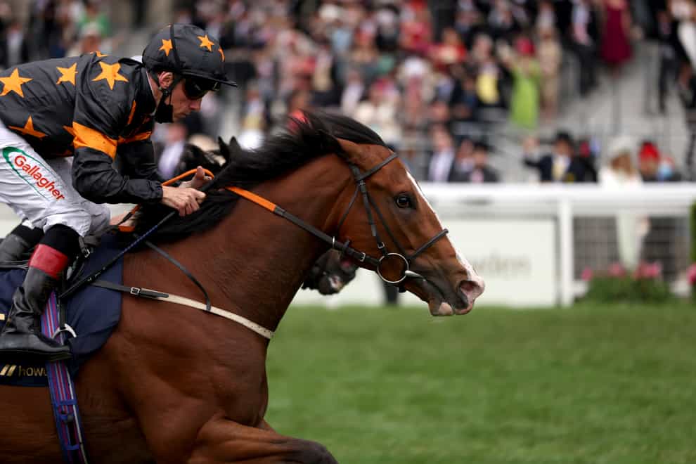 Rohaan ridden by Shane Kelly on their way to winning the Wokingham Stakes, during day five of Royal Ascot at Ascot Racecourse. Picture date: Saturday June 19, 2021 (Steven Paston/PA)