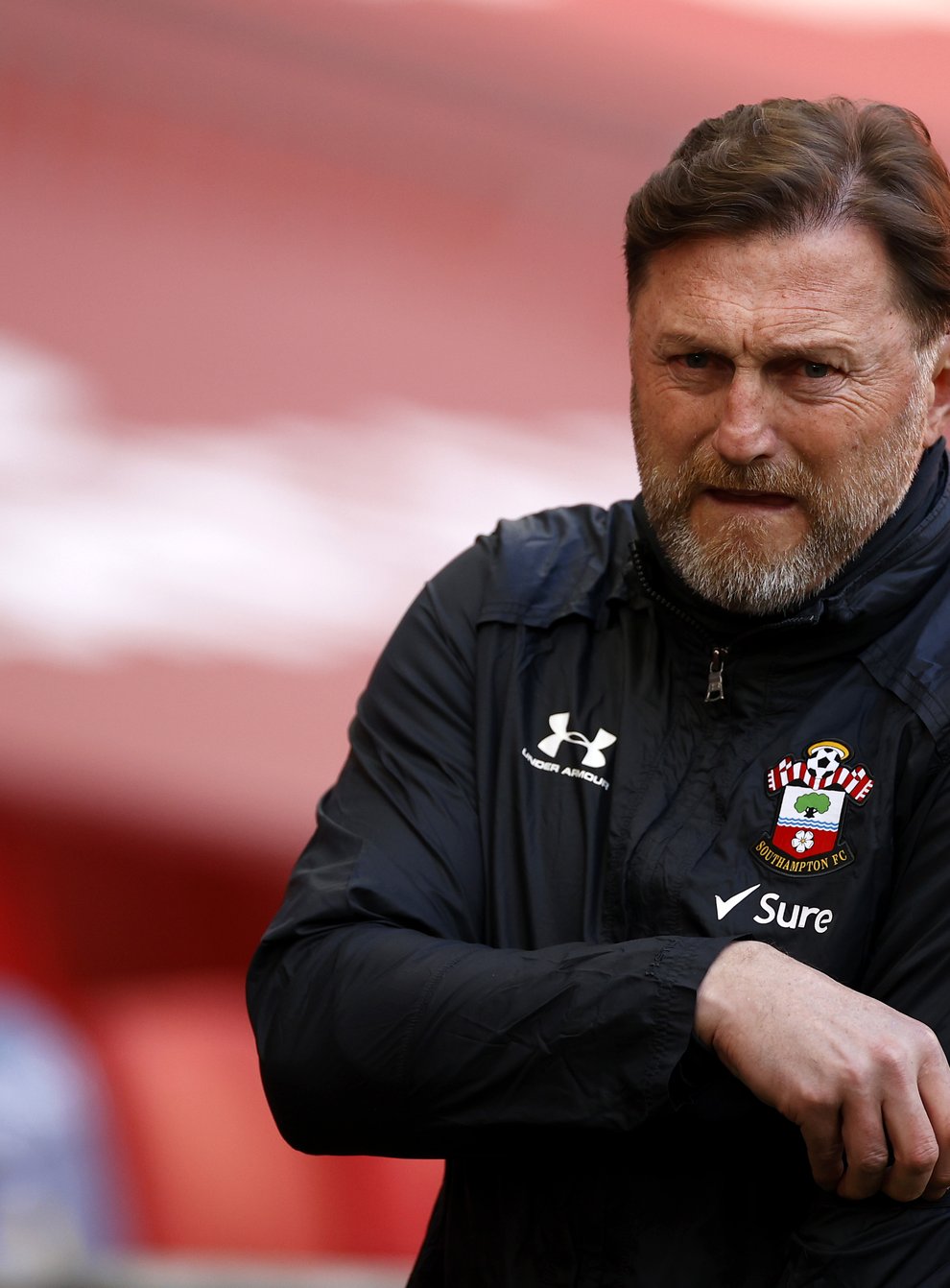 On their last trip to Wembley, Southampton manager Ralph Hasenhuttl saw his side beaten by Leicester, who went on to win the trophy (John Sibley/PA Images)