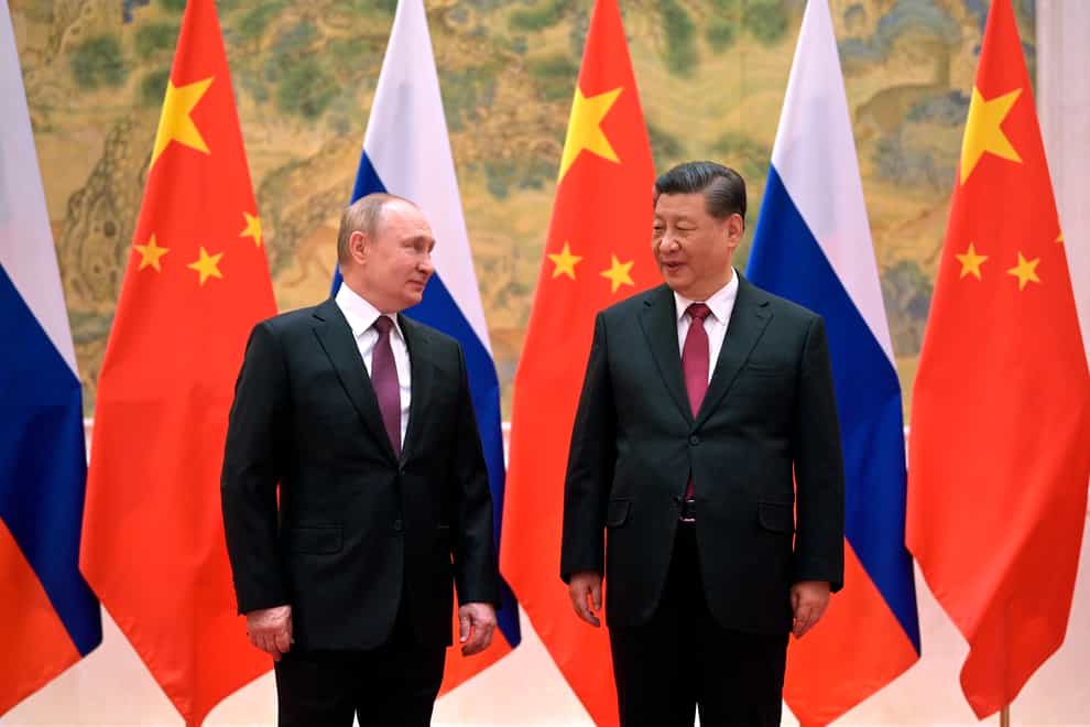 Chinese President Xi Jinping, right, and Russian President Vladimir Putin (Alexei Druzhinin/AP)