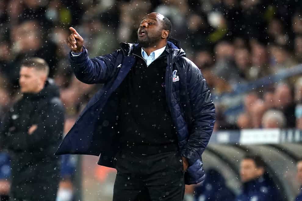 Patrick Vieira insisted he is happy with his Crystal Palace squad despite a lack of new faces (Nick Potts/PA)
