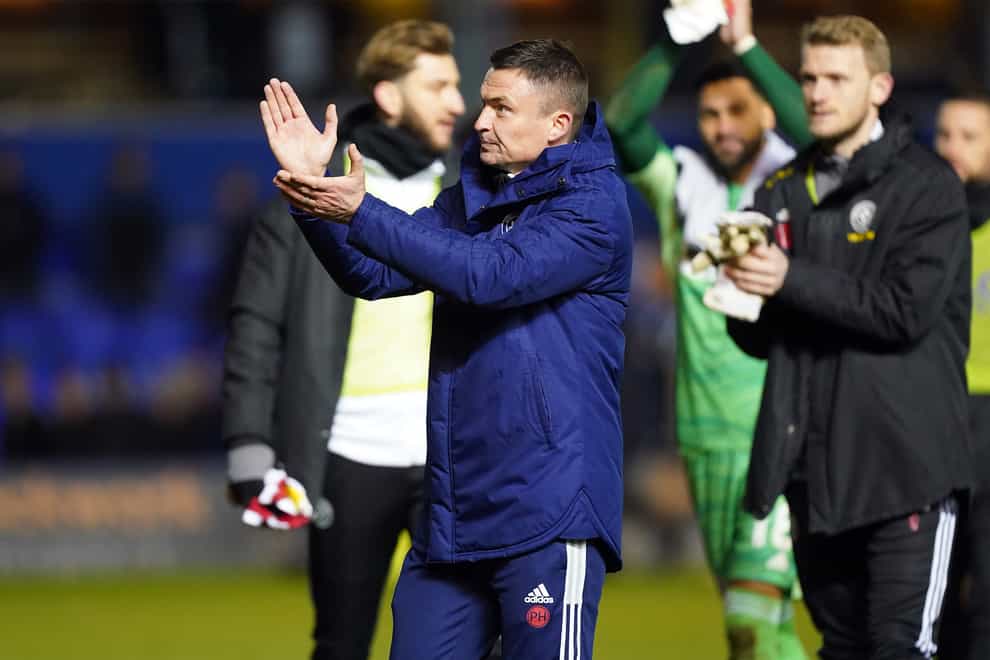 Paul Heckingbottom’s side came from behind to beat Birmingham (Mike Egerton/PA)