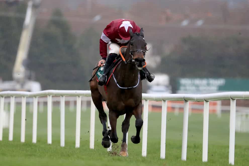 Davy Russell wins the Irish Gold Cup on Minella Indo during day one of the Dublin Racing Festival at Leopardstown Racecourse in Dublin, Ireland. Picture date: Saturday February 5, 2022.