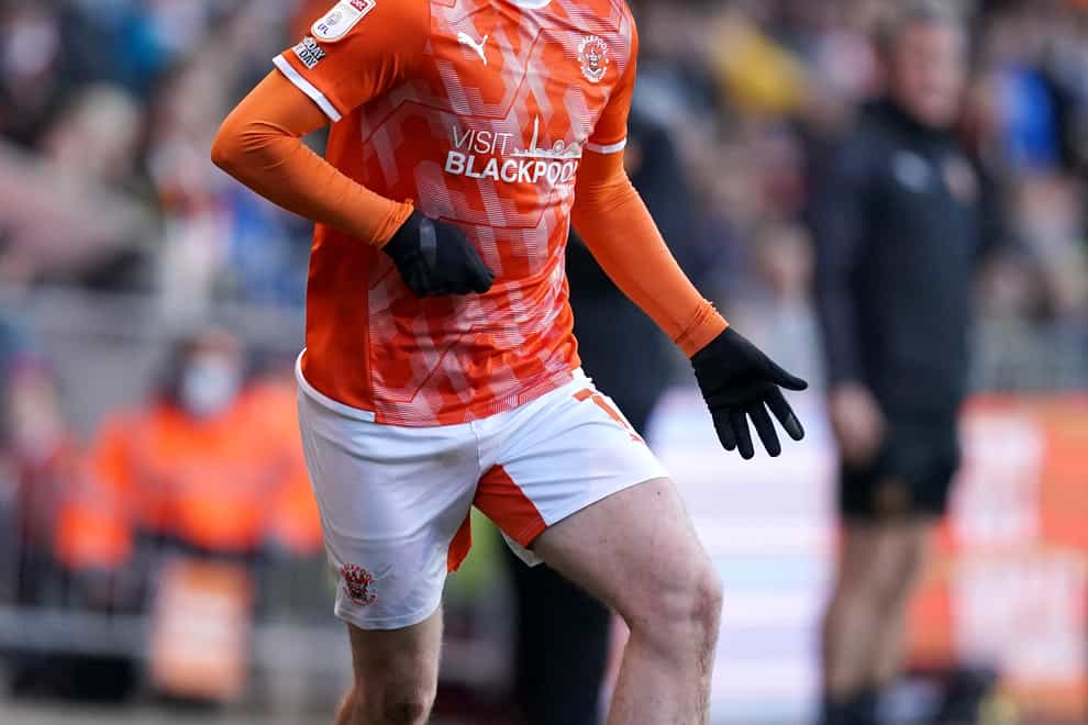 Josh Bowler was on target for Blackpool (Martin Rickett/PA)