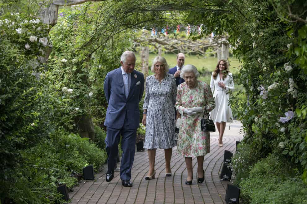 The Queen with the Prince of Wales and the Duchess of Cornwall (Jack Hill/The Times/PA)