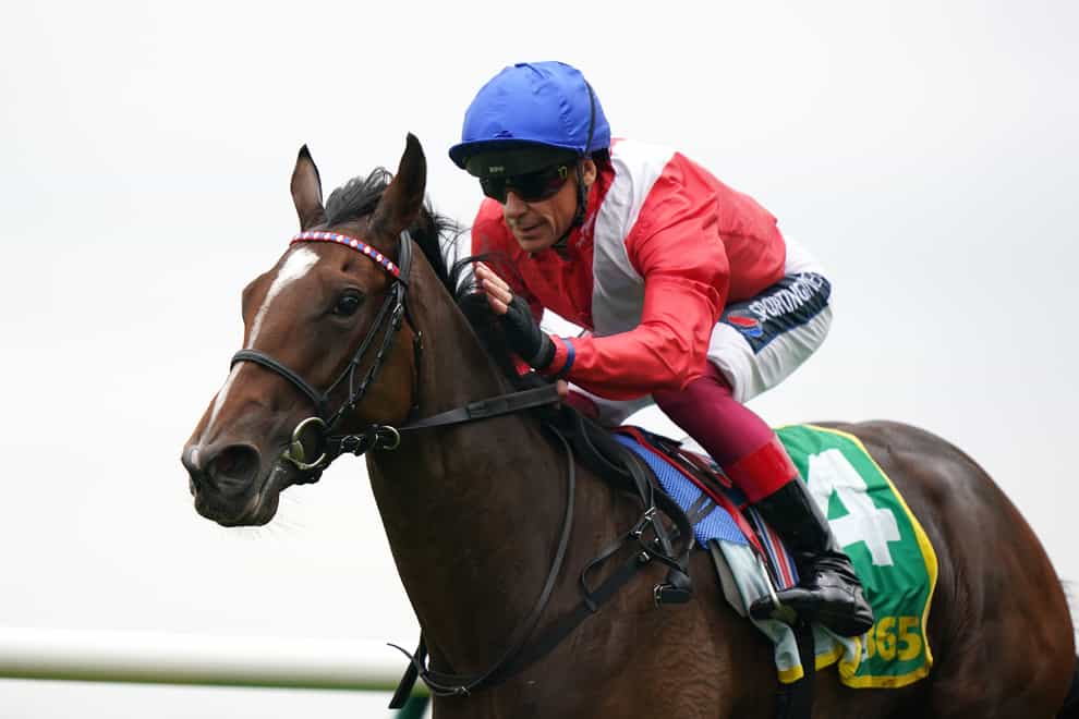 Inspiral and Frankie Dettori winning the Fillies’ Mile at Newmarket (Tim Goode/PA)