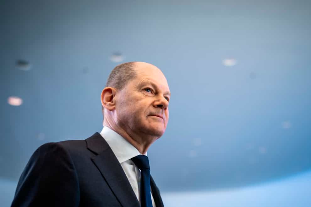 German Chancellor Olaf Scholz flying to Washington this week to reassure Americans that his country stands alongside the United States in opposing any Russian aggression against Ukraine (Michael Kappeler/AP)