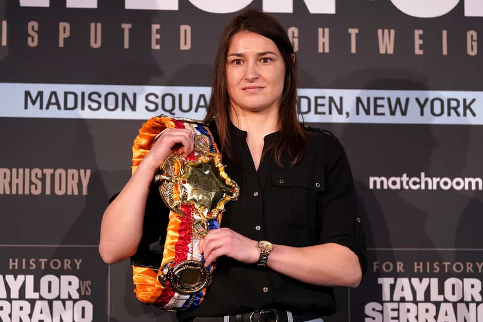 Katie Taylor, pictured, sidestepped opponent Amanda Serrano’s call for 12 three-minute rounds in their historic New York fight on April 30 (Adam Davy/PA)