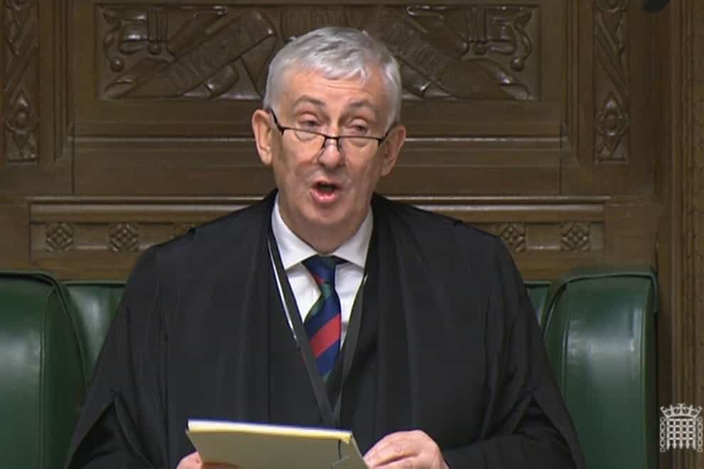 Speaker Sir Lindsay Hoyle in the House of Commons