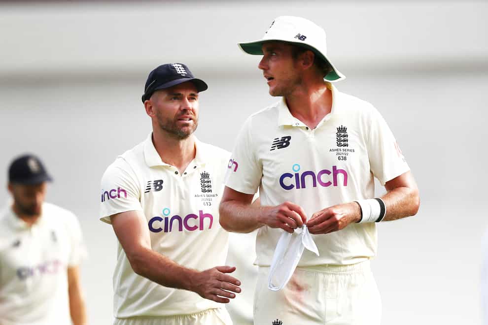James Anderson, left, and Stuart Broad have been left out by England (Jason O’Brien/PA)