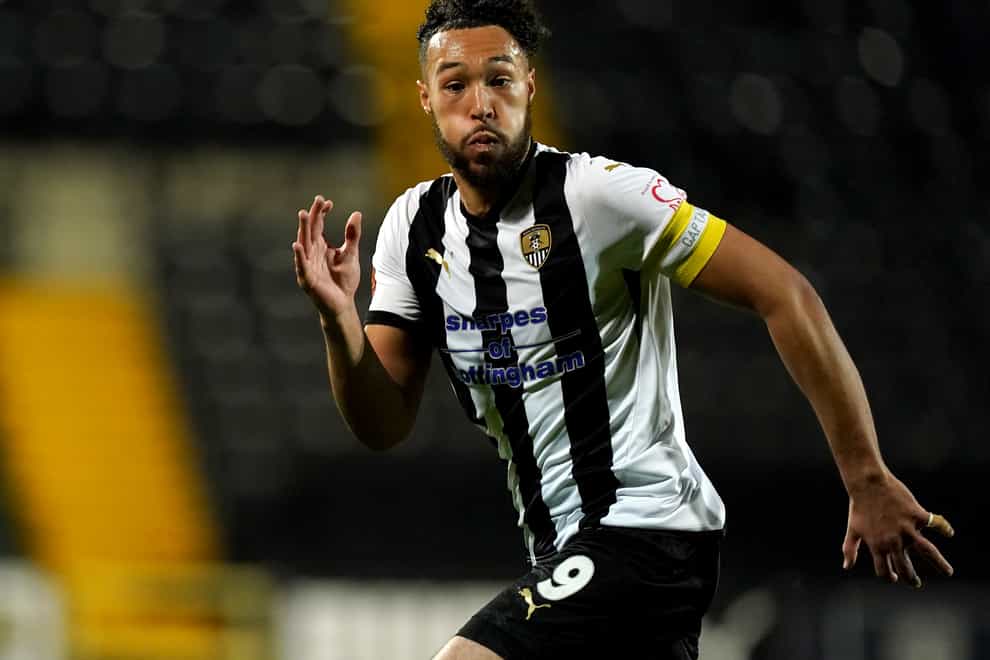 Top Notts County scorer Kyle Wootton fired in their fifth of the evening (Mike Egerton/PA)
