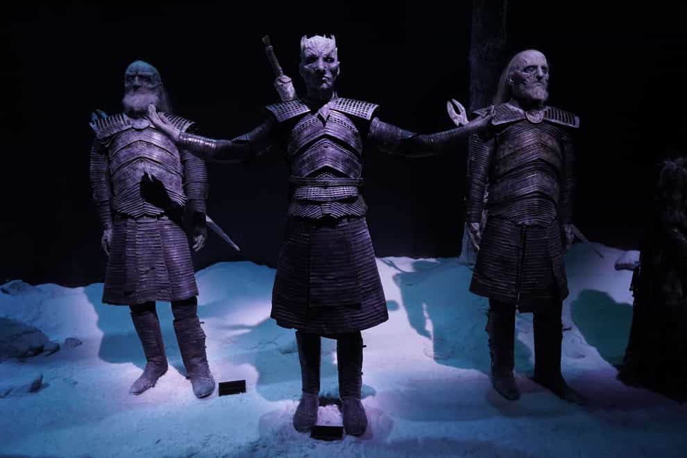 Costumes on display during a preview day of the Game of Thrones Studio Tour at the Linen Mill Studios in Banbridge, Northern Ireland, which opens to the public on February, 4th (Niall Carson/PA)