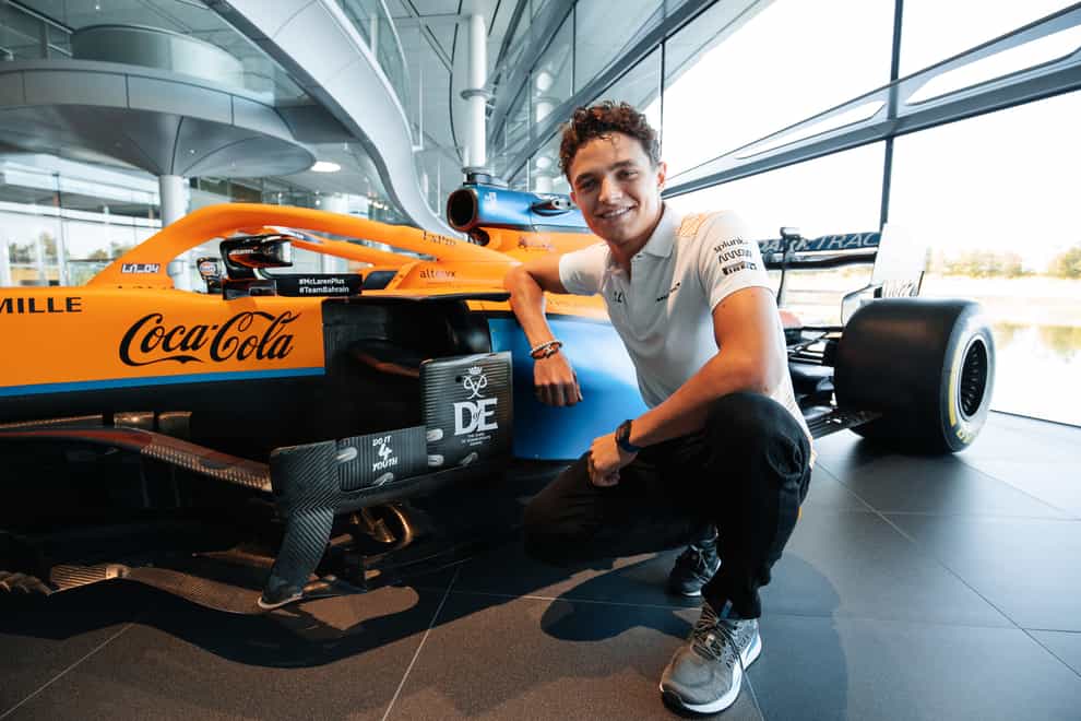 Lando Norris has signed a new deal to stay with McLaren until the end of 2025 (The Duke of Edinburgh’s Award/PA)