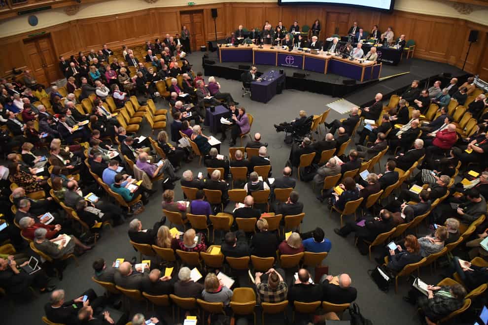 A general view of the Assembly Hall of Church House in London, during a meeting of the General Synod of the Church of England. File image (Victoria Jones/PA)