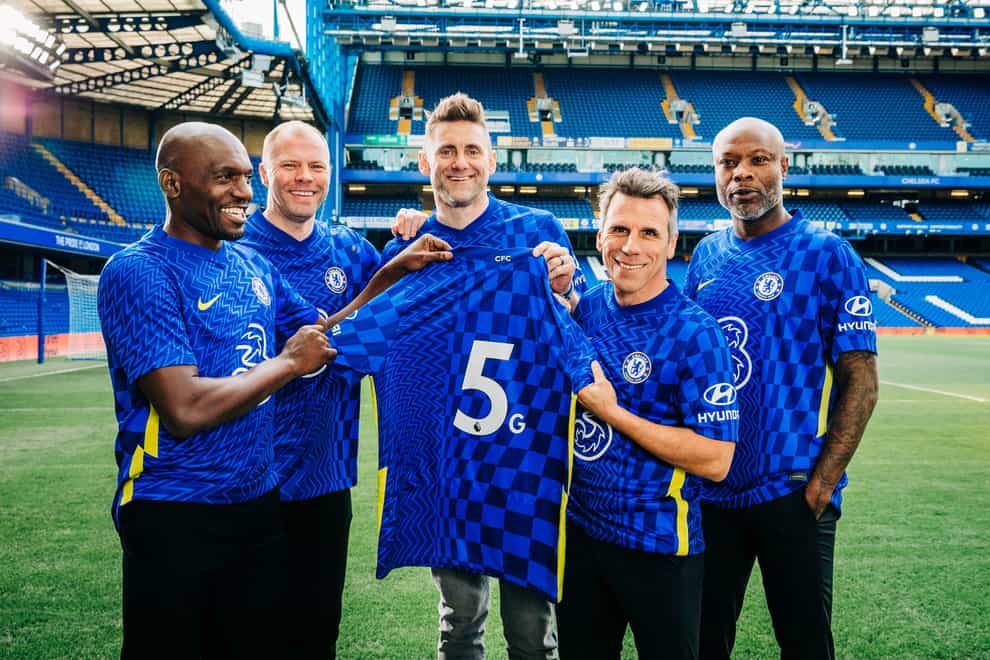 Former Chelsea players appeared at the stadium to mark the launch (Three)