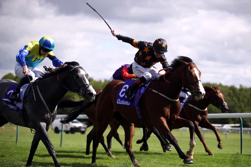 Rohaan on the way to victory at Haydock (Tim Goode/PA)