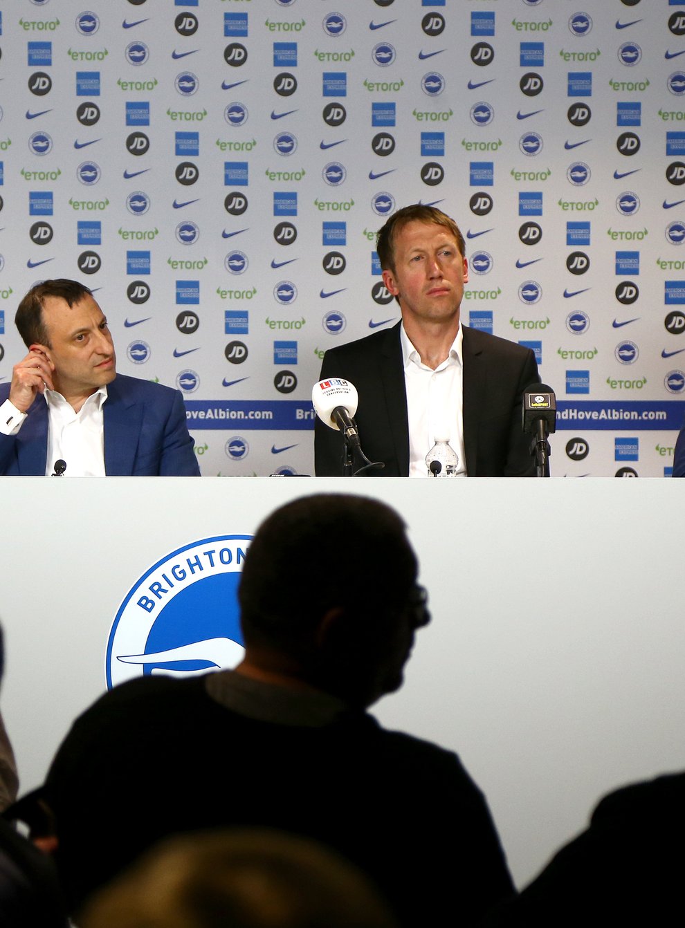 Graham Potter feels Brighton will move forwards despite the departure of technical director Dan Ashworth (right) (Gareth Fuller/PA)