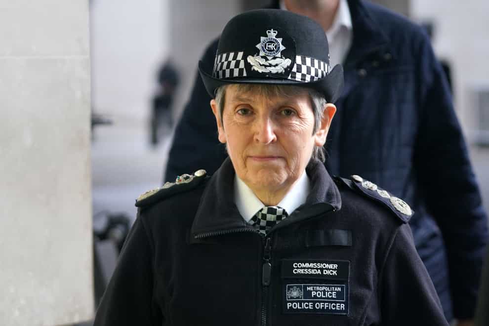 Metropolitan Police chief Dame Cressida Dick (Jonathan Brady/PA)