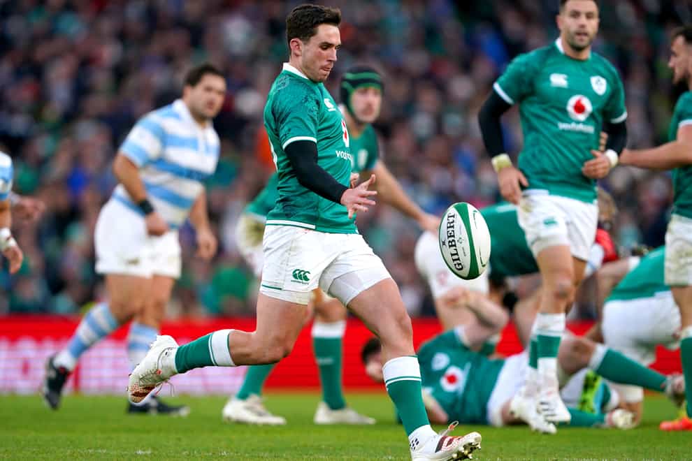 Joey Carbery, pictured, will fill in for Johnny Sexton (Brian Lawless/PA)
