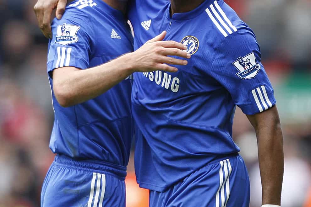 John Terry (left) and Didier Drogba (right) during their time as Chelsea team-mates (Nick Potts/PA).