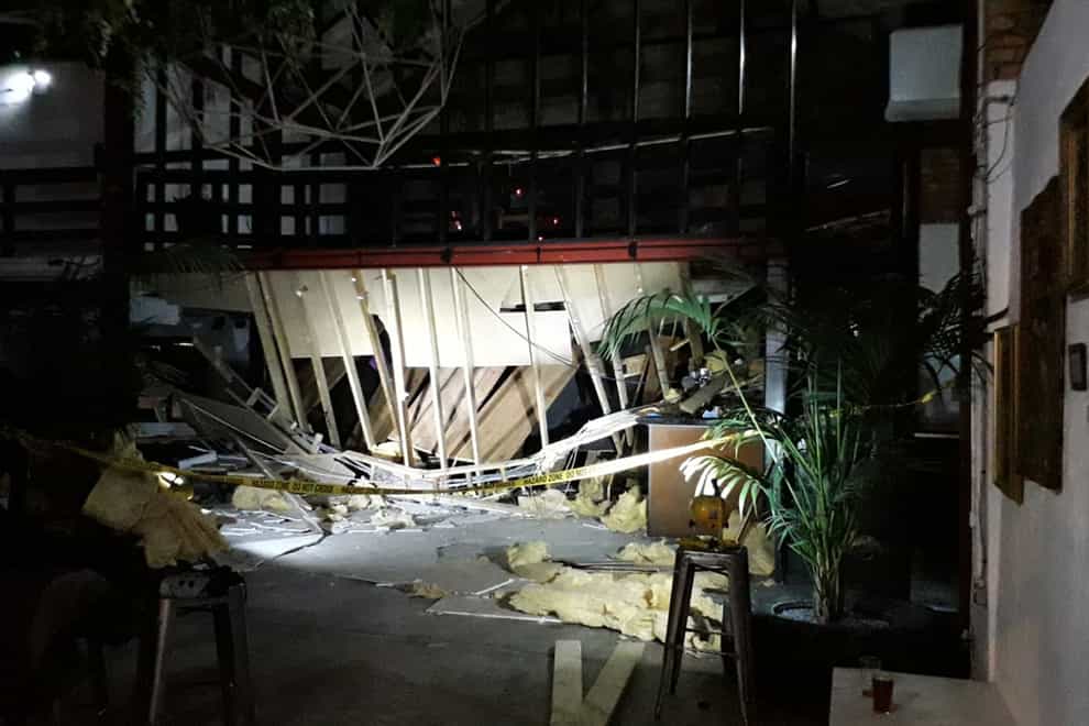 Handout photo issued by London Fire Brigade of the Two More Years bar and restaurant studios at Fish Island, Hackney Wick, east London, after a number of people were injured when a mezzanine floor at the venue collapsed. Issue date: Saturday February 12, 2022.