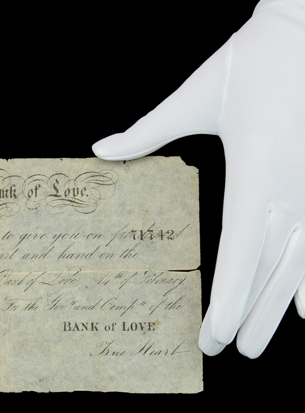 A Valentine’s Day-themed skit note dating from the 19th century which is to be sold at auction by Dix Noonan Webb on February 24 (Henry Browne/PA)