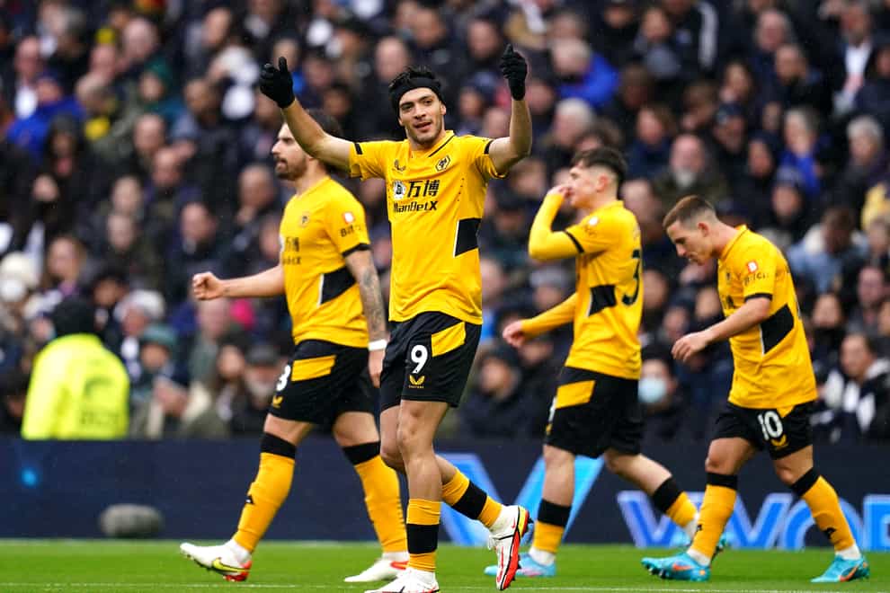 Wolves coasted to an easy 2-0 win at Spurs (John Walton/PA)