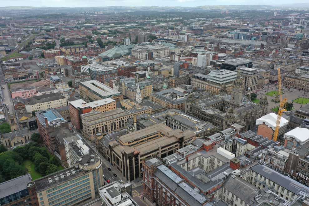 Aerial view of Glasgow, as it has been named the best city for a small business to be based (Richard McCarthy/PA)