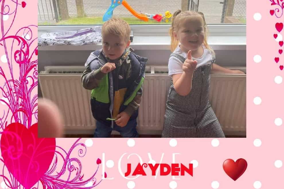 Jayden-Lee Lucas and Gracie-Ann Wheaton, who died after a crash on the M4 near Newport (Family handout/PA)