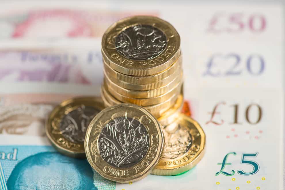 Average total weekly earnings stood at £521 in December 2021 – below the equivalent figure of £522 for February 2008 (Dominic Lipinski/PA)