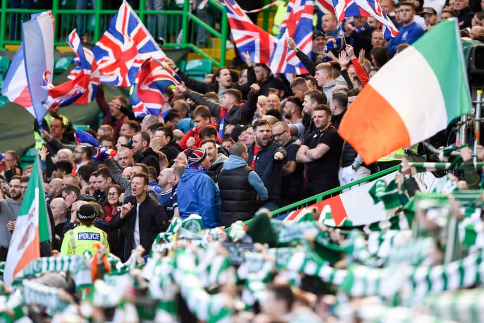 Rangers and Celtic fans will face each other again in grounds this season (Ian Rutherford/PA)