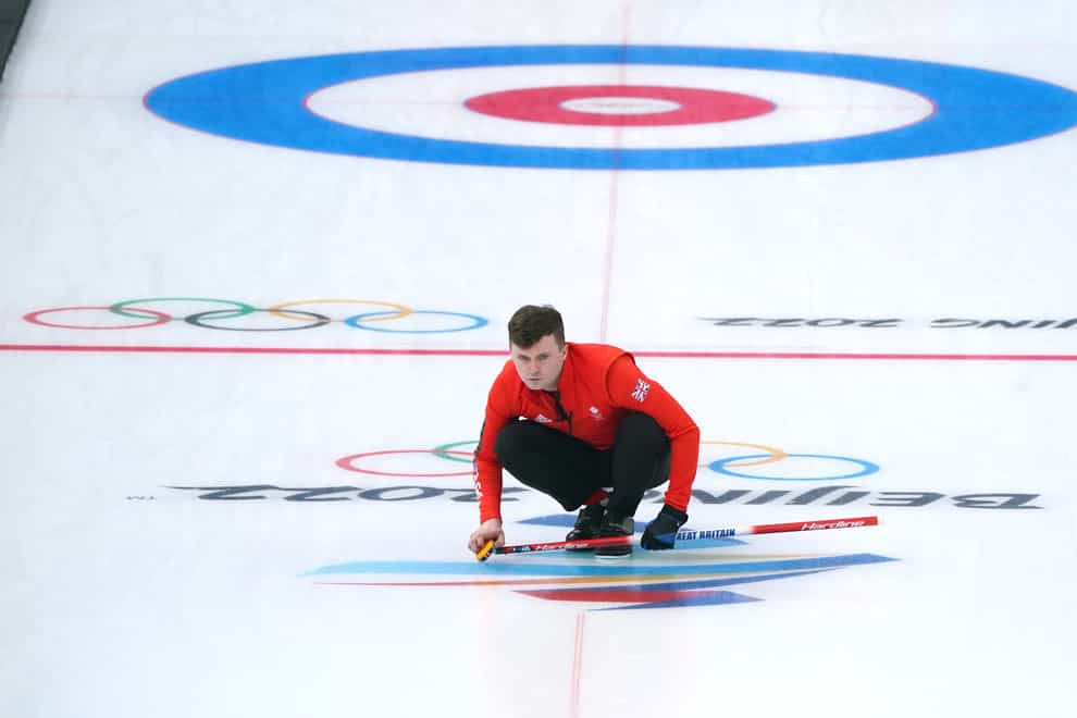 Bruce Mouat led his men’s curling team into the semi-finals (Andrew Milligan/PA)
