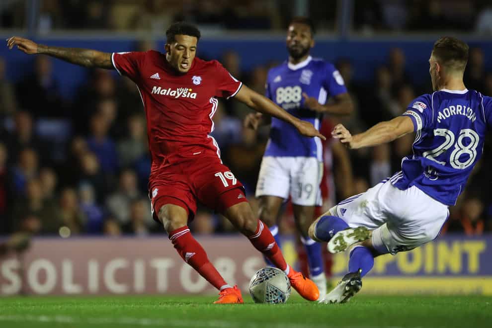 Former Cardiff winger Nathaniel Mendez-Laing, left, will be assessed by Sheffield Wednesday (Nick Potts/PA)