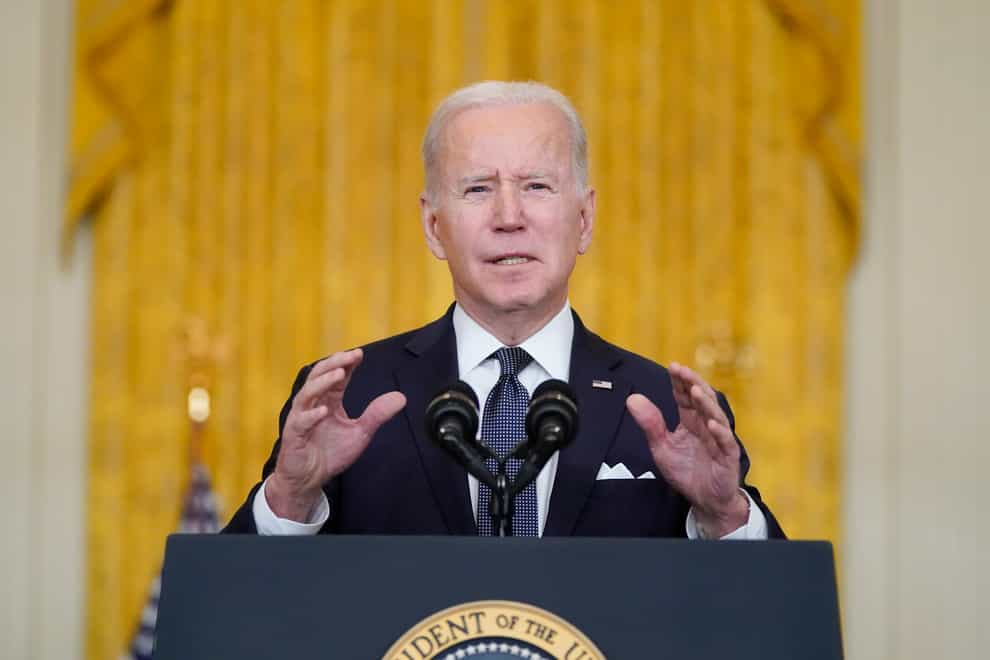 President Joe Biden speaks about Ukraine (Alex Brandon/AP)